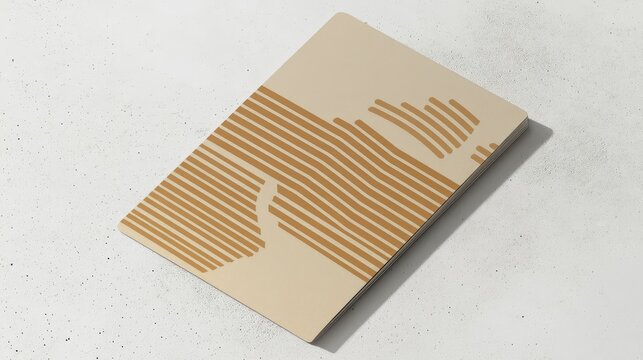 Abstract Notebook with Brown Lines