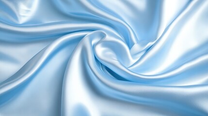 Obraz premium Silk sateen fabric in a beautiful sky blue hue creates a captivating texture, ideal for backgrounds. This elegant silk sateen fabric adds a touch of luxury and sophistication.