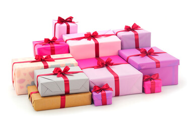 Gift boxes, gifts on a white background isolated.