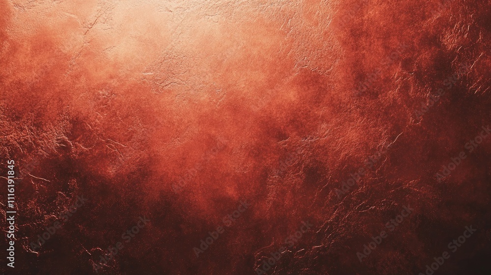 Poster red bronze background in an asymmetric and minimalist style, ideal for creating a unique greeting ca