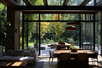 Obraz premium Modern Geometric Living Space with Natural Light