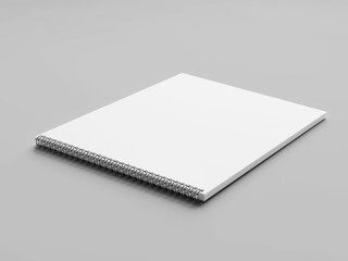 Spiral bound book / catalogue mockup blank