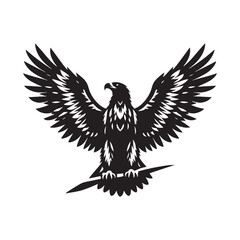 Obraz premium Elegant eagle silhouette for modern creative purposes - Eagle black vector 