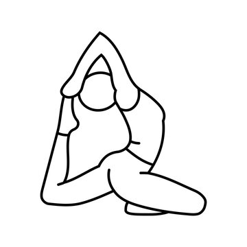 half lord of the fishes pose ardha matsyendrasana line icon vector. half lord of the fishes pose ardha matsyendrasana sign. isolated contour symbol black illustration