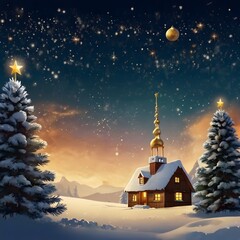 christmas tree in the night