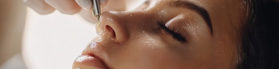 Fototapeta premium Close-up of a woman undergoing spa treatments. Selective focus