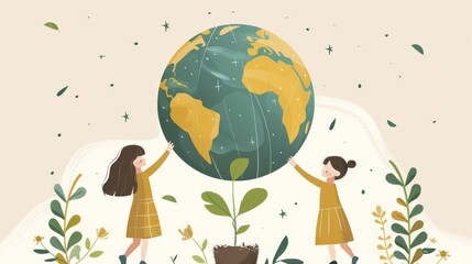 Adult and child hands holding soil with a blooming plant, celebrating earth day and ecology