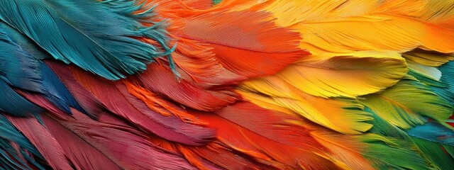 Fototapeta premium Close-up of a colorful parrot. Selective focus