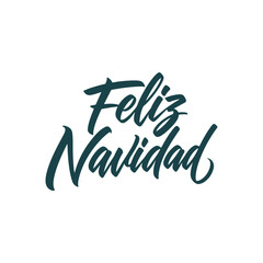 Obraz premium feliz navidad or merry christmas typography calligraphy font letterings text vector design illustrations