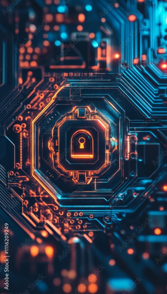 Aufkleber aerial view of cybersecurity measures an insight into digital protection protocols