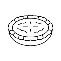 baking apple pie autumn line icon vector. baking apple pie autumn sign. isolated contour symbol black illustration