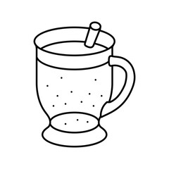 hot cider autumn line icon vector. hot cider autumn sign. isolated contour symbol black illustration