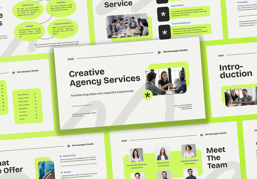 White Lime Playful Clean Creative Agency Services Presentation