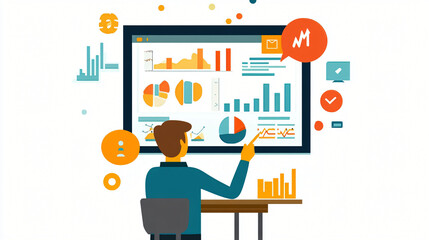 A business development manager conducting a client pitch, presenting a customized solution to address specific business needs and increase customer satisfaction and retention.