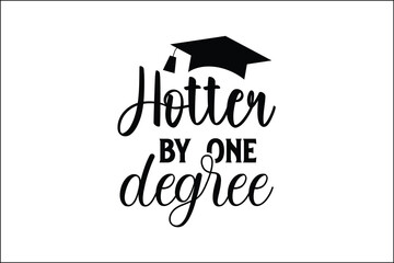 graduation cap vector hotter by one degree 