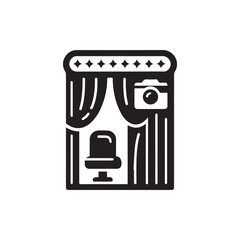Photo booth vector icon symbol design illustration