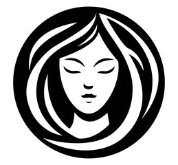 beauty salon shop logo creative and original for your business or company logotype vector illustration isolated on white background