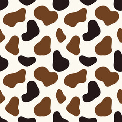  Seamless multicolored cow print vector pattern.