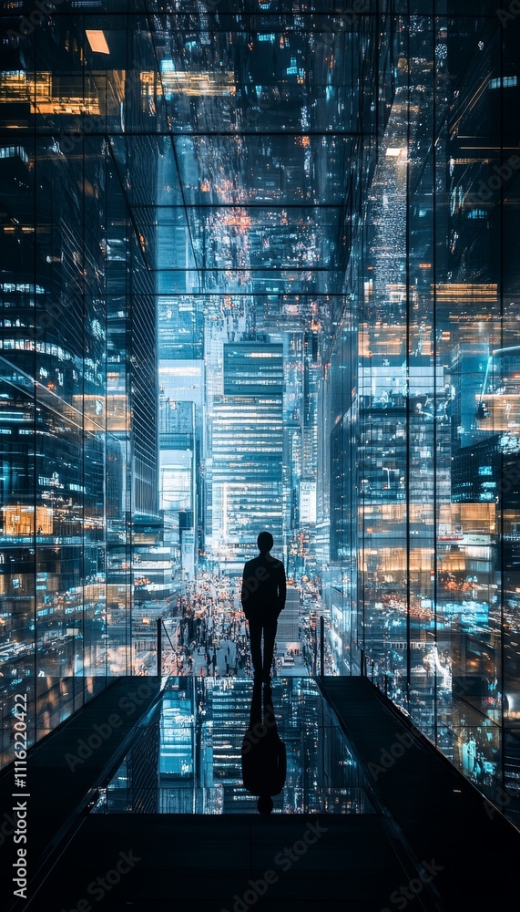 Poster exploring the future of connectivity through innovative digital circuitry and design advances