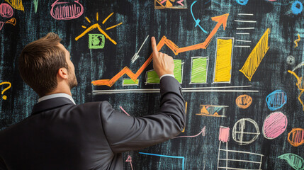 A business strategist presenting a growth plan for a tech startup, discussing market expansion, new product launches, and investment opportunities to attract venture capital.