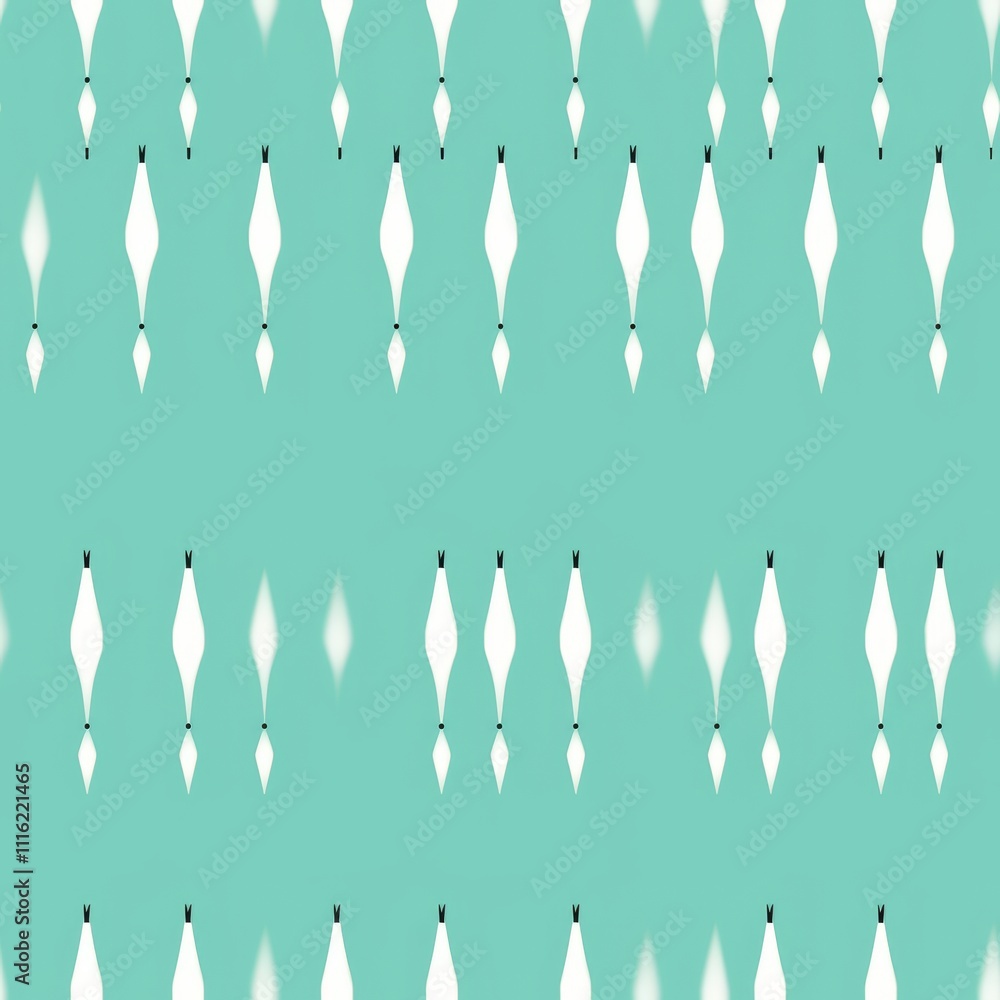 Poster minimalistic repeating pattern featuring stripes and dots in two distinct colors