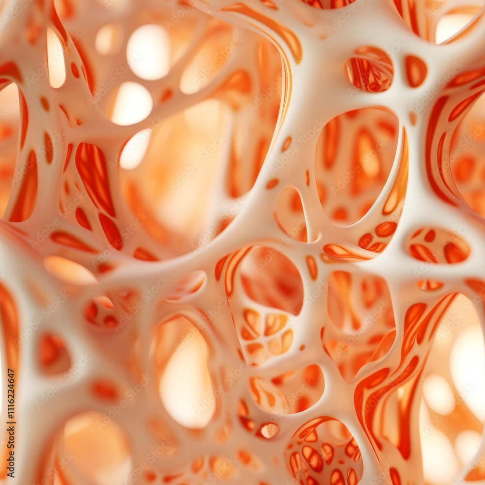 Poster abstract 3d molecular shapes illustrating key elements for skin health with smooth color gradients