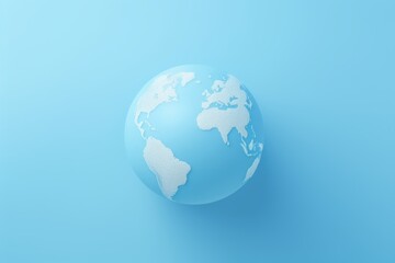 Minimalist blue globe design showcasing the significance of geography and world exploration