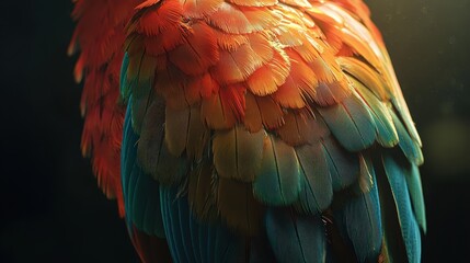 Obraz premium Close-up of a colorful parrot. Selective focus