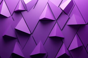 Obraz premium Abstract geometric triangle shape pattern with dark purple background