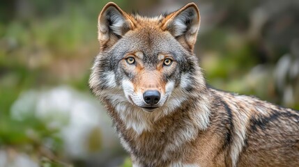 Close-up of a wolf. Selective focus