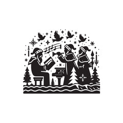 Christmas Carols icon vector symbol design illustration