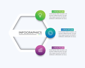 Business infographic template. 3 Step timeline journey. vector illustration