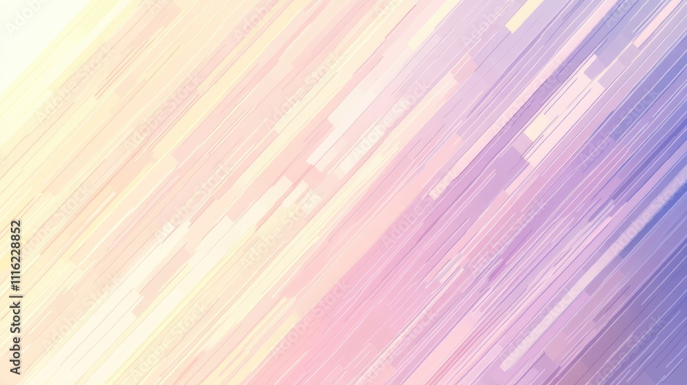 Poster a dreamy gradient pixel art pattern, transitioning from soft beige to light lavender in a diagonal s