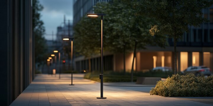 Single street LED lighting pole offering efficient illumination for urban areas, enhancing visibility and safety. The single street LED lighting pole is an ideal solution for modern street lighting