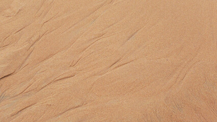 The sand spreads out on the wide beach