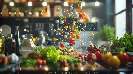 Creating food with molecules wit a virtual kitchen