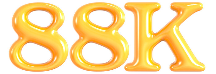 Follower Number 88 3D Render