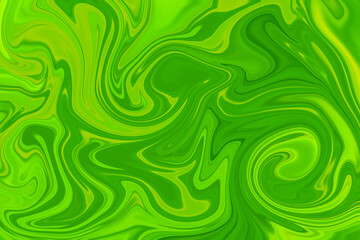Abstract background of leaf green color from twirling waves. Background for design. Marble ink colorful. Can be used for background or wallpaper. Good for design or logo background or backdrop.