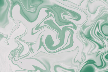 Abstract background of green and gray color from twirling waves. Background for design. Marble ink colorful. Can be used for background or wallpaper. Good for design or logo background or backdrop.