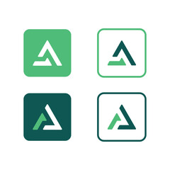 letter A logo design. letter a with arrow for finance. 