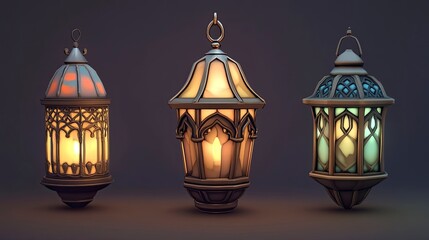 Obraz premium Lantern for Ramadan and Eid Greeting. 