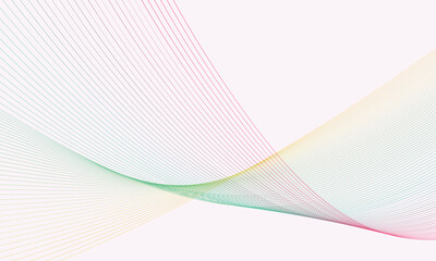 orange color line wave