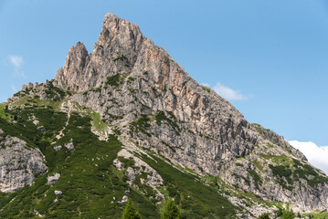 Obraz premium Beautiful mountain landscape, the Dolomites in South Tyrol, included on the UNESCO list.