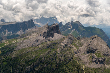 Fototapeta premium Beautiful mountain landscape, the Dolomites in South Tyrol, included on the UNESCO list.