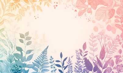 Creative 2D Doodle Floral Illustrations Text Space for Versatile Designs, Greeting Cards, Invitations