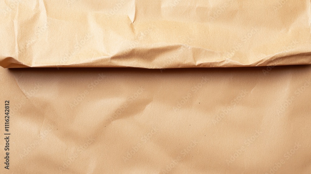 Poster crumpled brown paper background with texture for craft and design projects