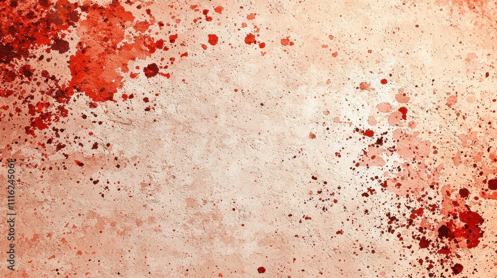 Poster abstract background with red paint splatter and grunge texture for creative use