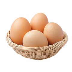 Photo of an egg basket, isolated on a transparent background.