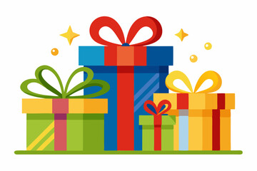 Black and white illustration of a gift box