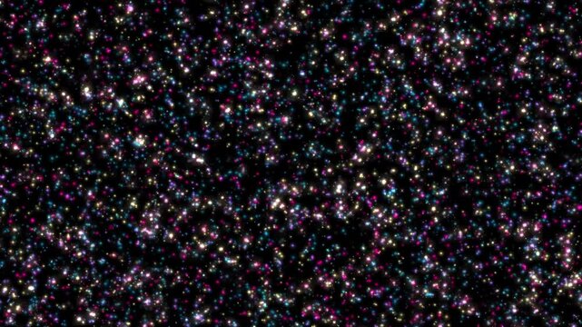 Colorful sparkling glitter retro confetti looping background